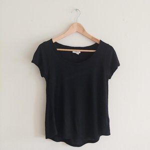 CUPIO BLUSH Solid Basic Top in Black MEDIUM